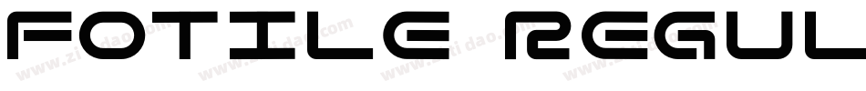 FOTILE Regular字体转换